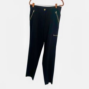 St. John Vintage retro y2k skinny black pants zippers 12